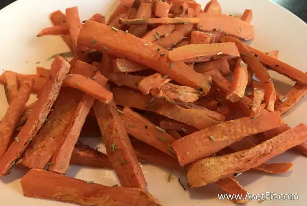 Baked Sweet Potato Fries with no oil